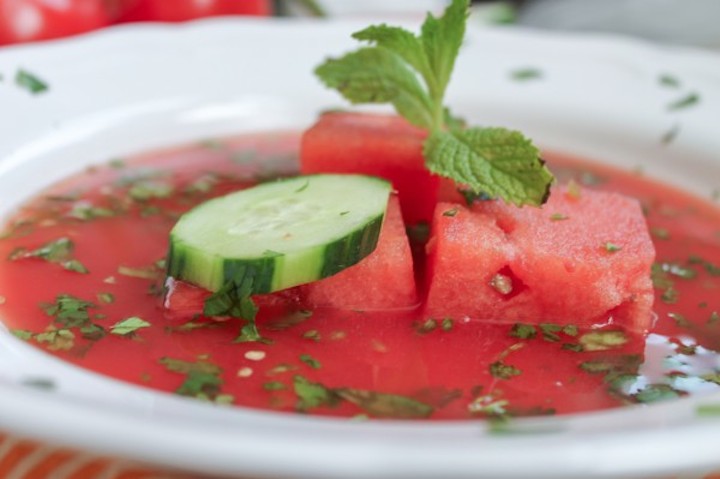 Spicy Watermelon Soup 600x399